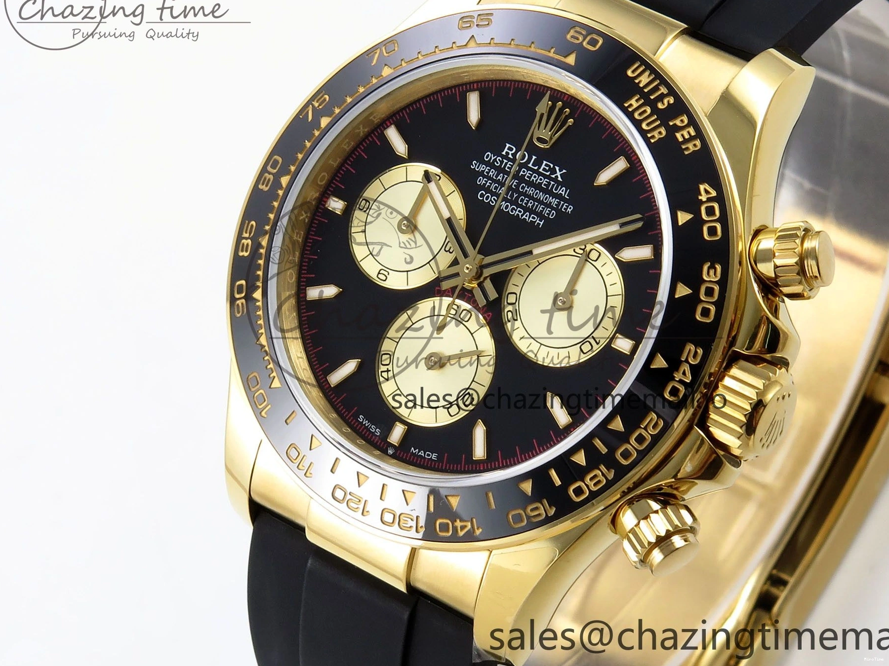 MiroTime 0414 Bold Daytona 126518 QF 1:1 Best Edition Black YG Dial on Oysterflex Strap SH4131 V6（Gain Weight） 1198